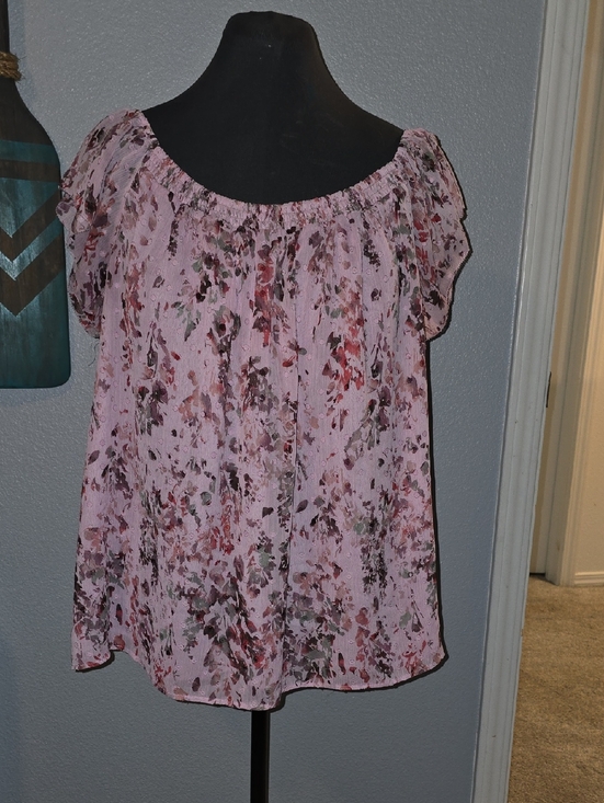 torrid Tops - torrid Pink Floral Off-The-Shoulder Blouse
